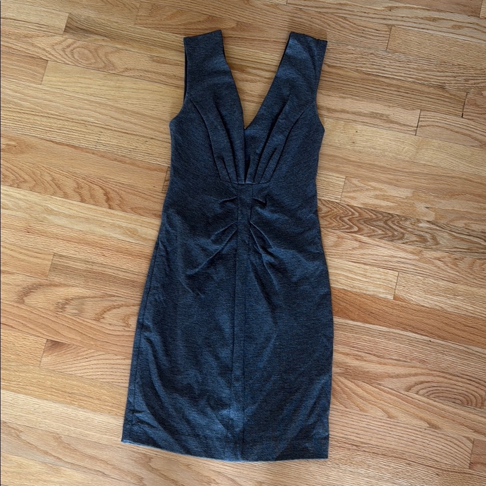 Elegant Charcoal Gray Sleeveless Dress